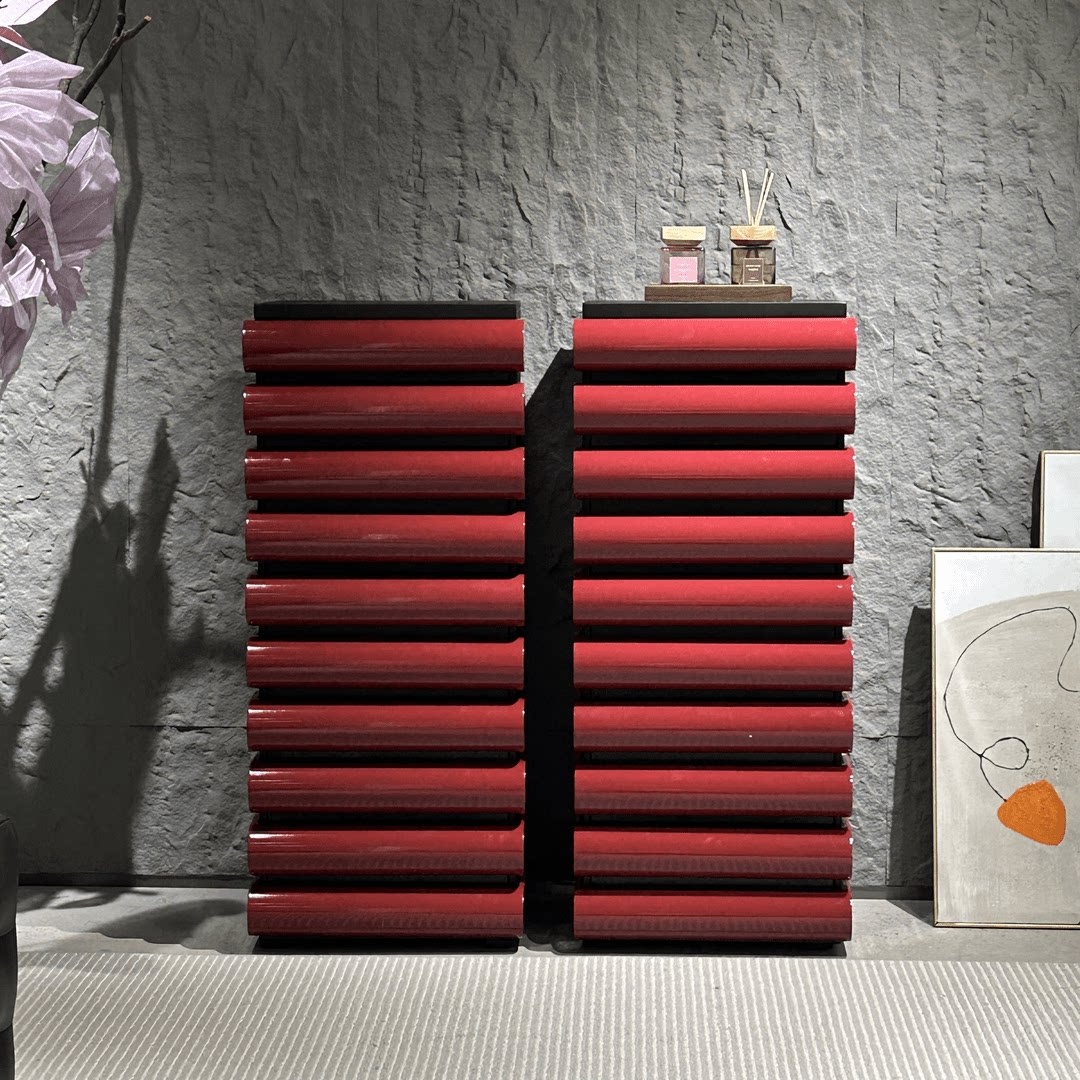 BSYR-NCC-01 [PRE-ORDER] Solid Oak wood vintage style nine-compartment cabinet living room wall storage retro bedside 