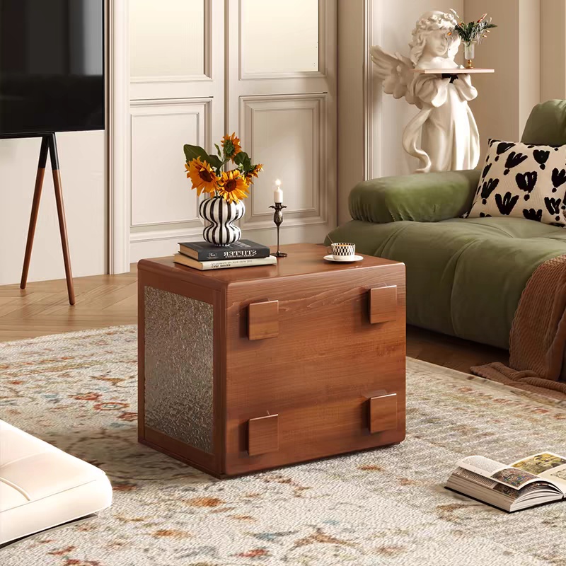 [PRE-ORDER] Customizable Solid Oak French retro dresser, vintage style cardboard cabinet.