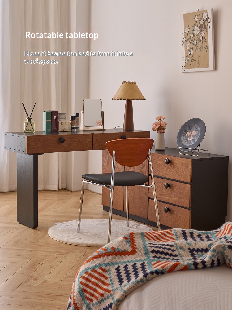 BSYR-VSC-01 [PRE-ORDER] French vintage solid wood chest of drawers vanity corner bed end dressing table storage cabinet