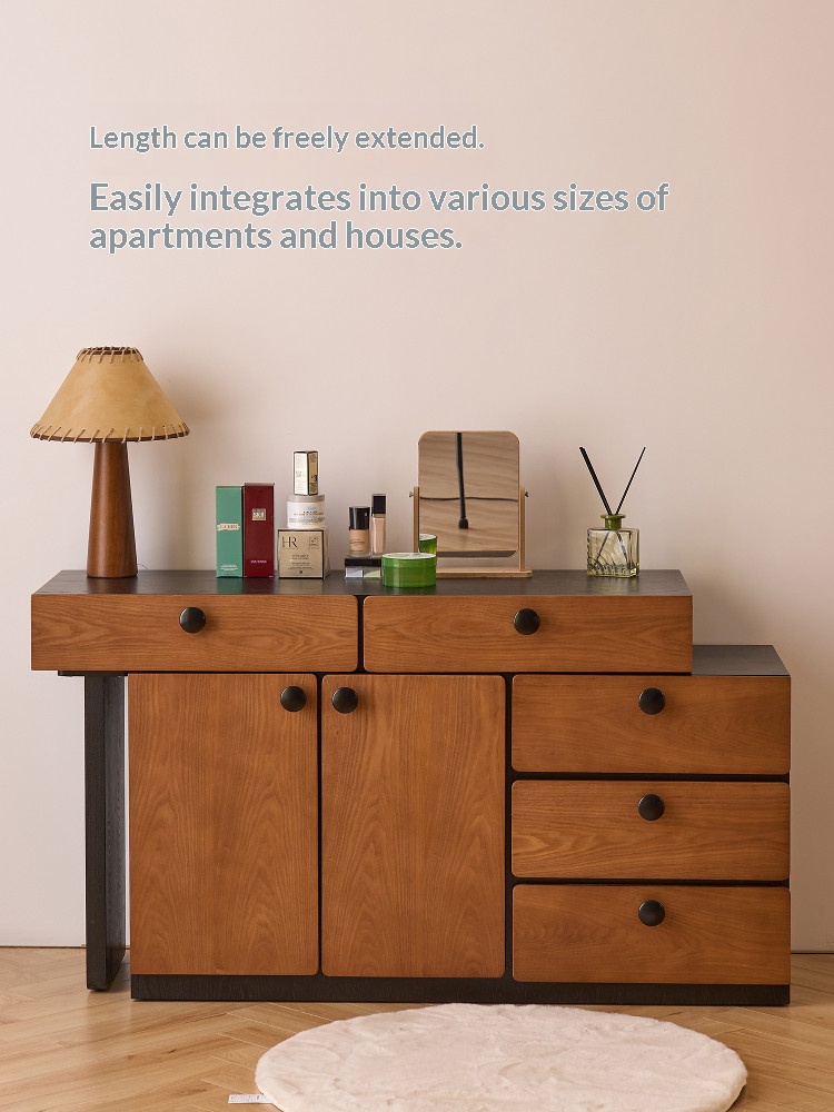 BSYR-VSC-01 [PRE-ORDER] French vintage solid wood chest of drawers vanity corner bed end dressing table storage cabinet