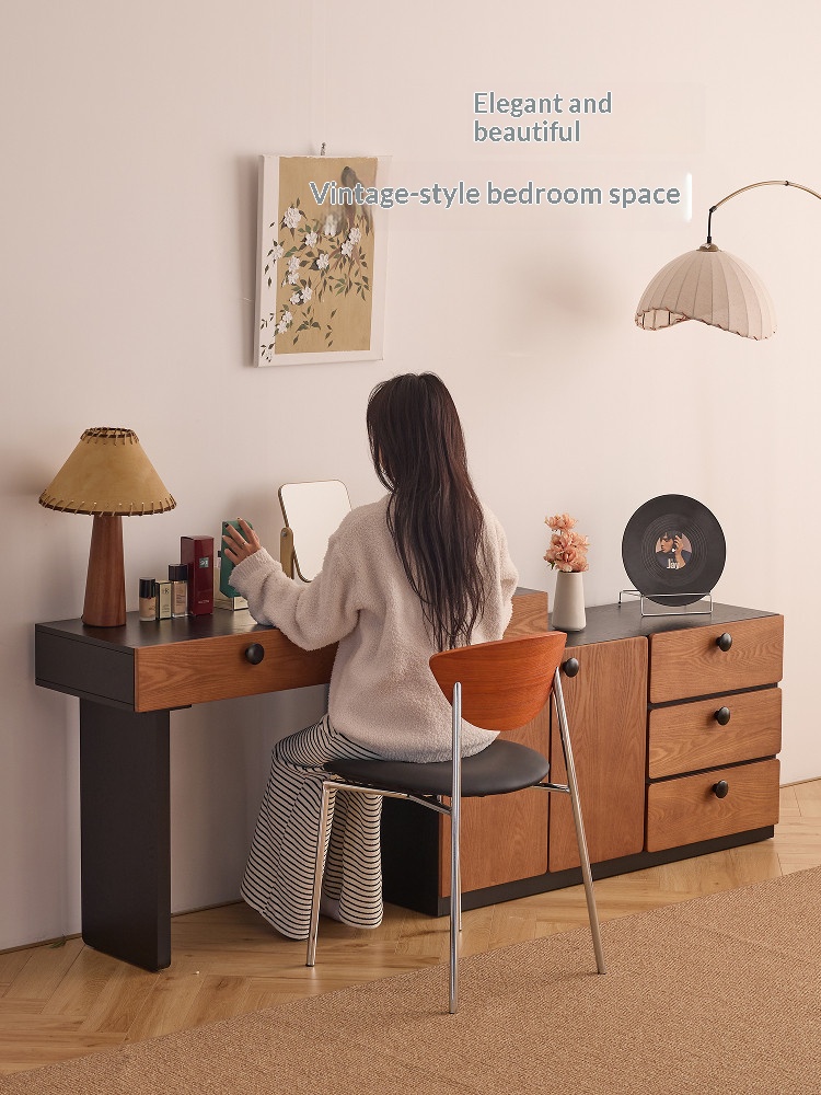 BSYR-VSC-01 [PRE-ORDER] French vintage solid wood chest of drawers vanity corner bed end dressing table storage cabinet