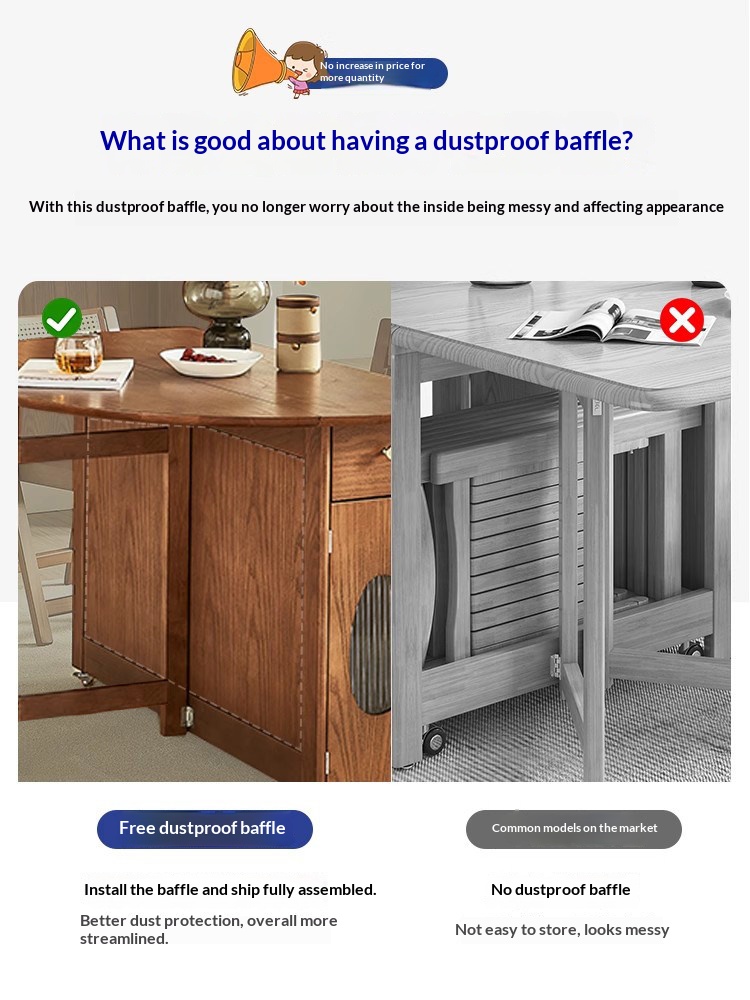 [PRE-ORDER] Compact Dining Table Solid Wood Household Round DiningTable.