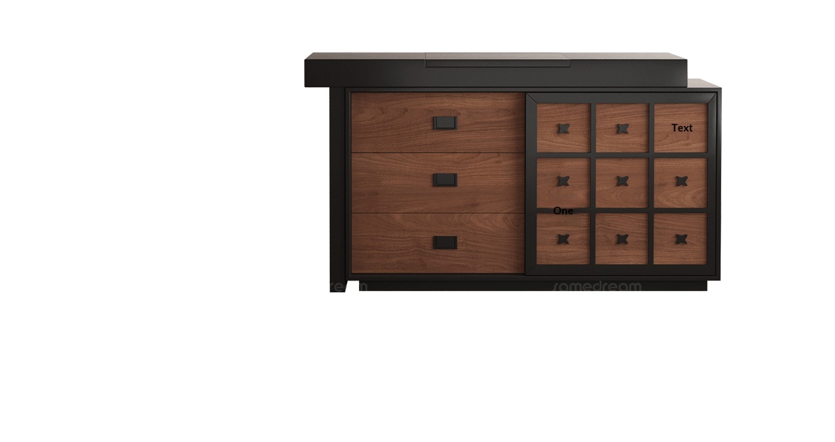 BSYR-BVD-01 [PRE-ORDER] Black & Wood Vanity Dresser – Hidden Makeup Storage + 9-Drawer Chest, Organizer & Makeup Station
