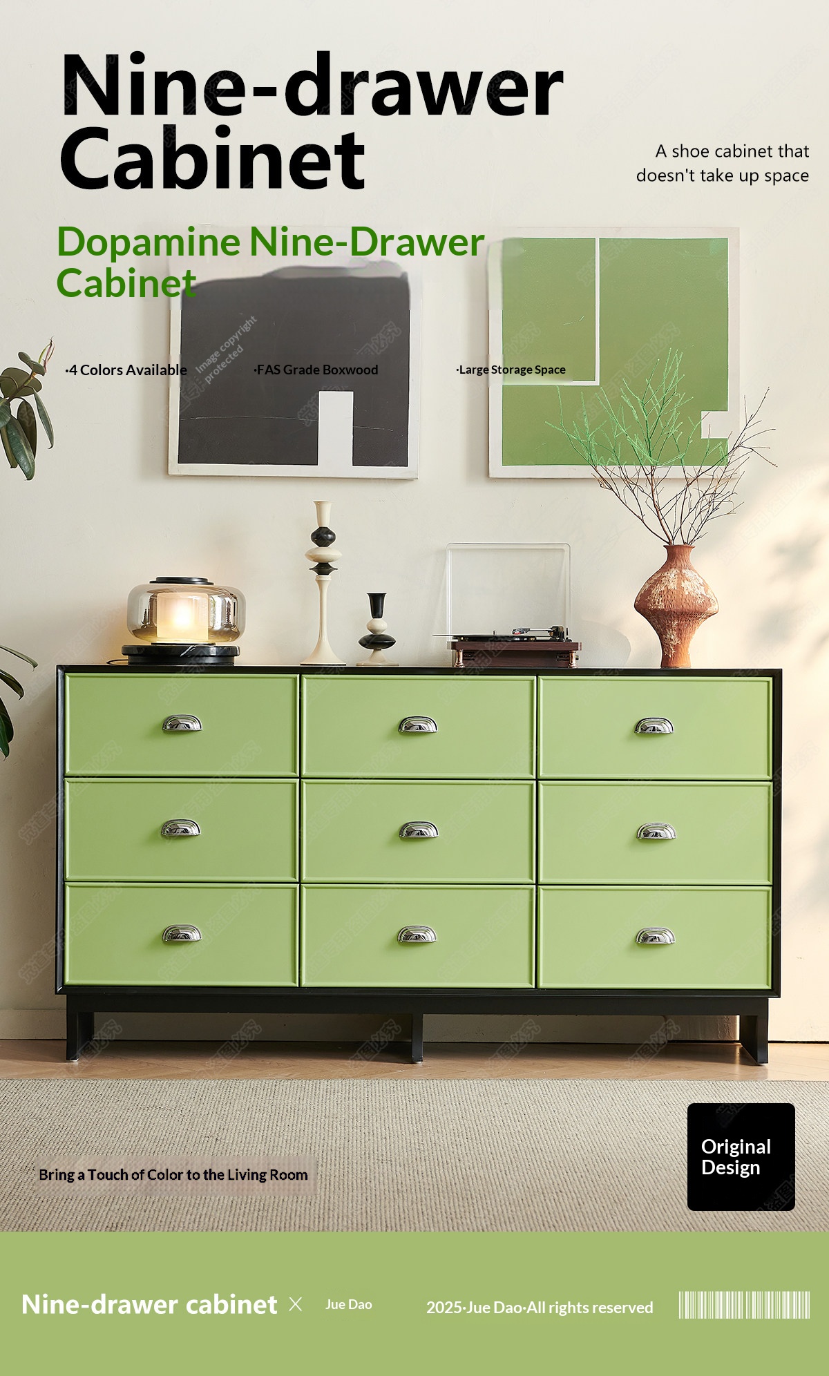 BSYR- DDC- 01 [PRE-ORDER]  dopamine-style drawer cabinet, wall-mounted storage cabinet, vintage style  storage cabinet