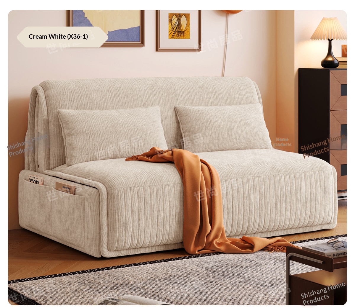 TCX- 023 [PRE-ORDER] Electric sofa bed, multi-functional, retractable, single and double, room,storage, anti-cat's claw cloth
