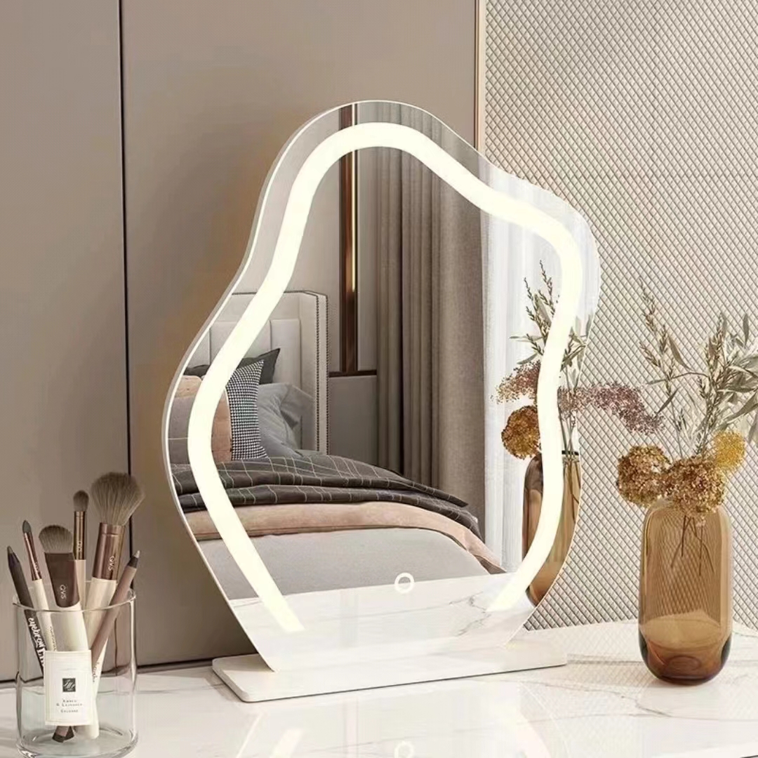 [Pre-order] Netizen Cloud Dot Mirror Intelligent LED Desktop Bedroom Dressing Table Makeup Mirror Home Creative Lighting Creative Table Lamp-Smart-Living