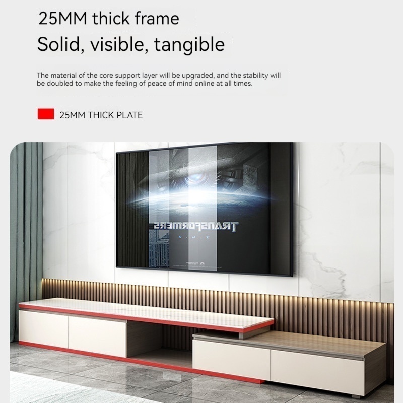 [Pre-order]  Rock Plate TV Cabinet Tea Table Combination - Modern Simple Living Room