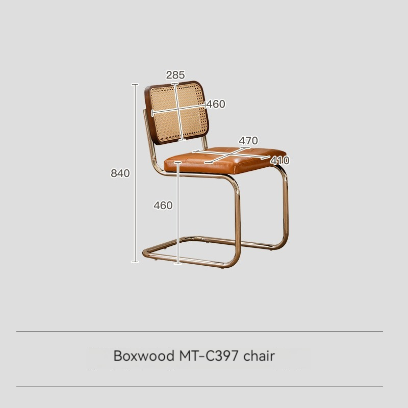 [Pre-order]  Light luxury modern simple dining chair cream style living room home thick back chair net celebrity commercial dining room stool chair-Smart-Living