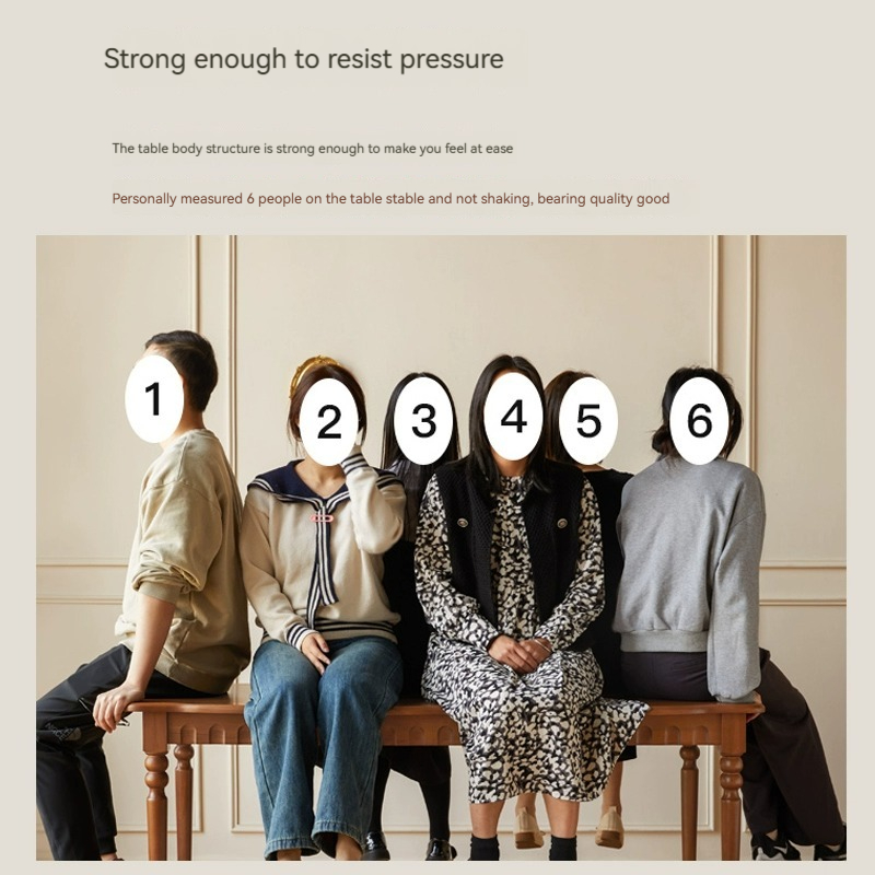 [Pre-order]  All solid wood dining table rectangular French retro small apartment pure solid wood dining table in the antique style household dining table and chair combination-Smart-Living