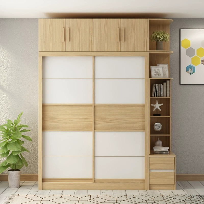 [Pre-order]  Nordic storage sliding door wardrobe | home bedroom cabinet | modern and simple assembly | storage, mirror sliding large wardrobe-Smart-Living