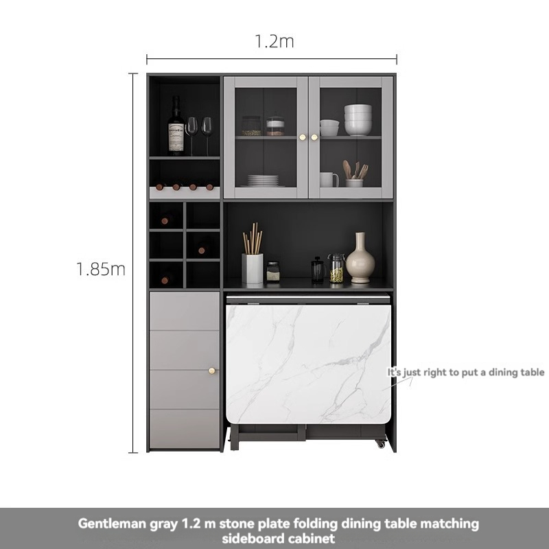 [Pre-order] Oulang Scandinavian simple living room dining table and chairs combination of modern small household household restaurant foldable rectangular eating table-Smart-Living