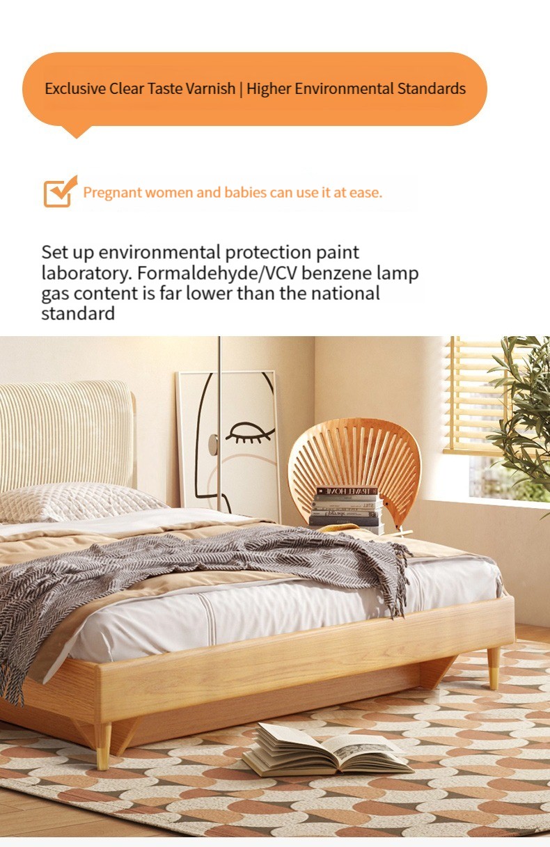 [Pre-order]  Solid wood high box storage bed Japanese small unit modern minimalist master bedroom 1.8m double box storage large bed-Smart-Living