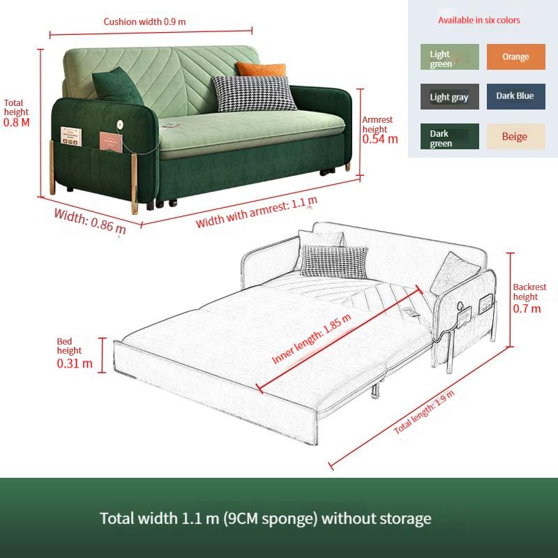 【Showroom】Sofa Bed With Storage Dual Purpose Foldable Bed/ Lazy Sofa Bed Foldable | Storage Bed Sofa Chair-Smart-Living