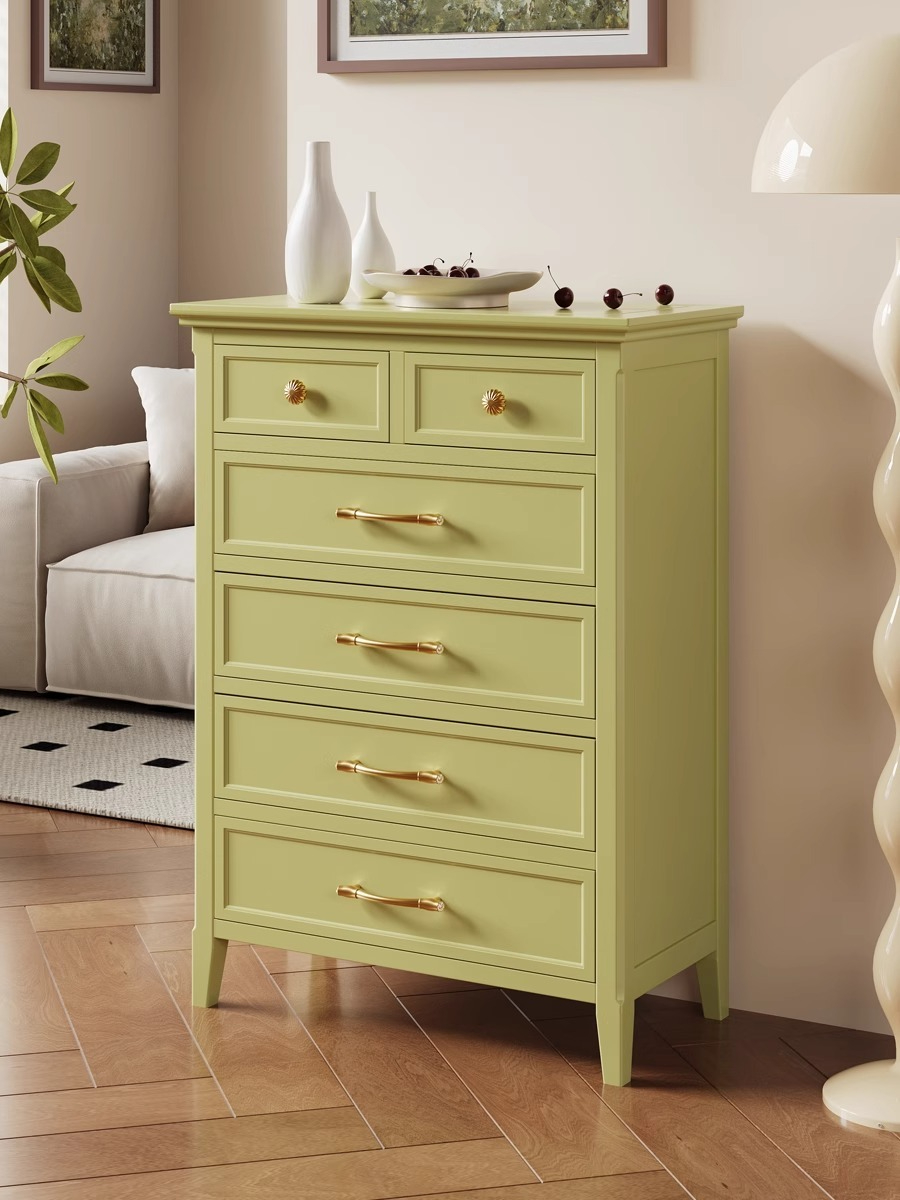 [pre order]French solid wood chest of drawers, modern minimalist drawers, living room, bedroom storage, sideboard, cabinet-Smart-Living