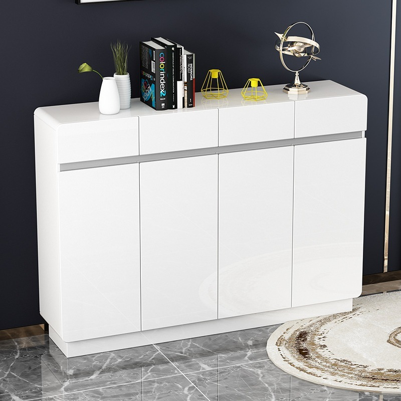 [Pre-order]  Simple Modern Paint White Shoe Cabinet Home Doorway Doorway Cabinet Living Room Storage Storage Cabinet Partition Cabinet Large Capacity-Smart-Living