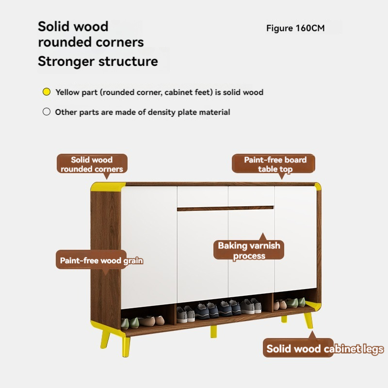 [Pre-order]  Nordic shoe cabinet entry door cabinet integrated modern simple living room large capacity partition cabinet balcony storage cabinet-Smart-Living