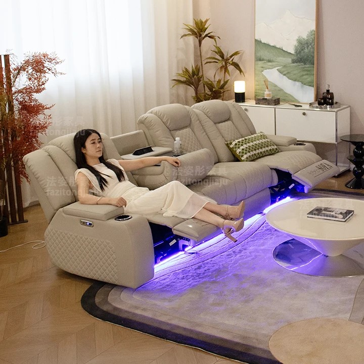 FZT-680 Cinema Recliner Sofa Electric Multi Function Space Saving Design for Small Apartment