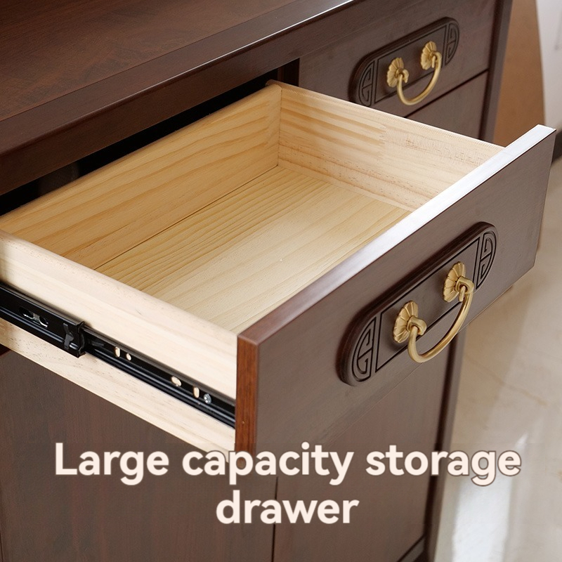 [Pre-order]  New Chinese shoe cabinet Home doorway doorway cabinet Solid wood frame storage cabinet Simple modern balcony foyer storage shoes cabinet-Smart-Living
