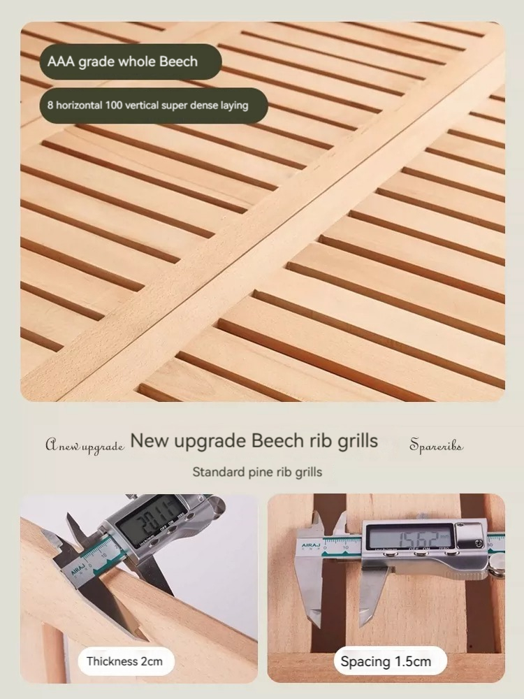 [Pre-order]  French vintage full solid wood bed, master bedroom, Windsor simple modern small apartment upholstery, American antique cream double bed-Smart-Living