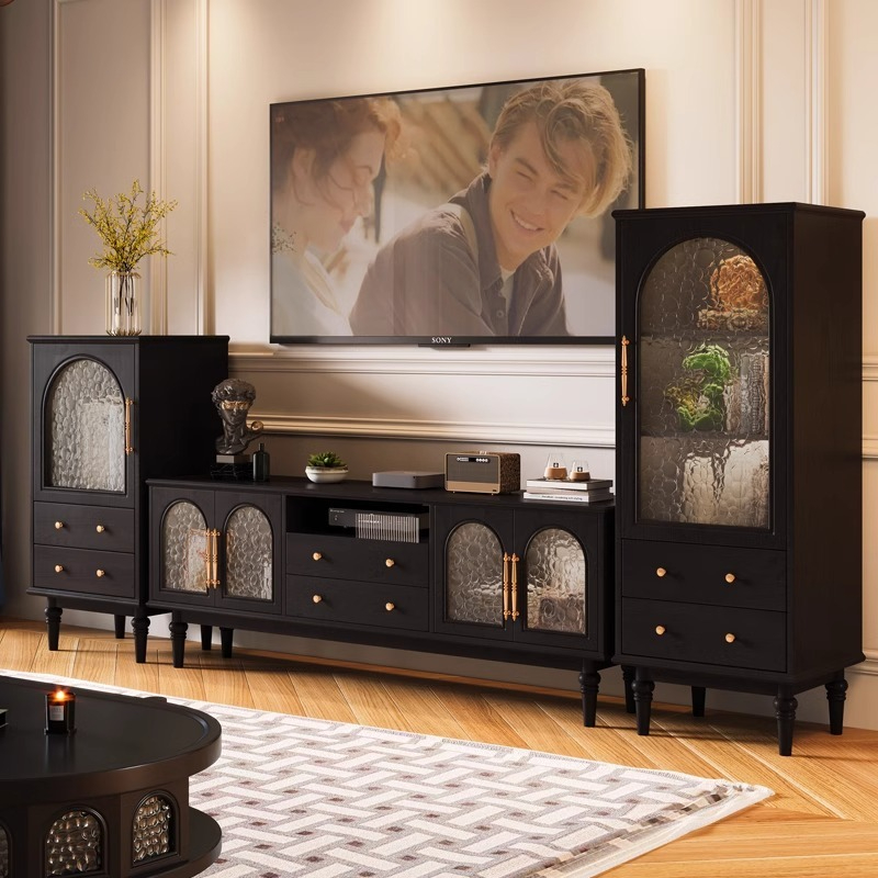 [pre order]American-style solid wood TV cabinet combined living room home French storage cabinet-Smart-Living