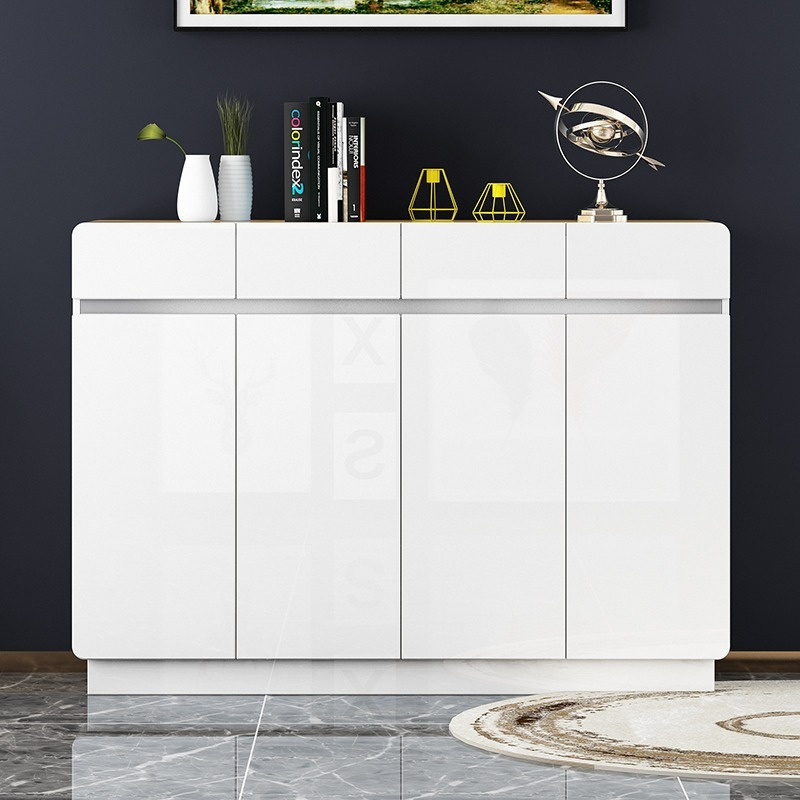 [Pre-order]  Simple Modern Paint White Shoe Cabinet Home Doorway Doorway Cabinet Living Room Storage Storage Cabinet Partition Cabinet Large Capacity-Smart-Living