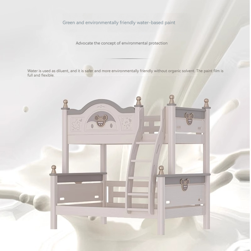 [Pre-order] All solid wood bunk bed, double bunk bed, children's high and low bunk bed, small apartment, boys and girls-Smart-Living