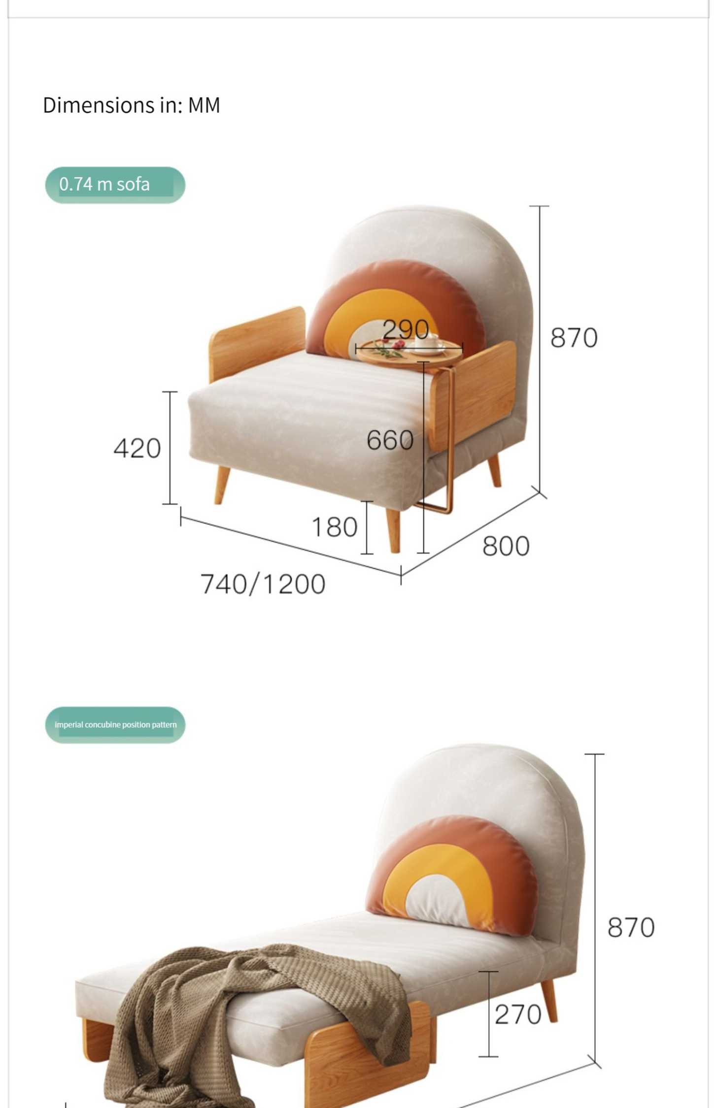 [Pre-order]  Warners single sofa bed home small apartment living room children's foldable bed sitting and lying lazy face value sofa chair-Smart-Living