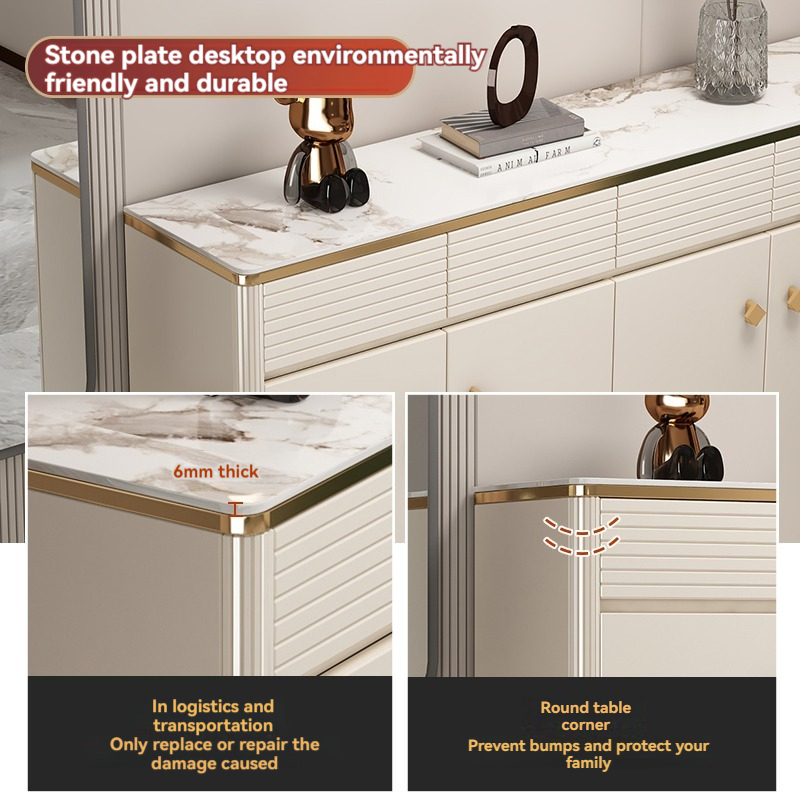 [Pre-order]  Light luxury lacquered shoe cabinet door home entry rock panel entrance cabinet integrated modern simple living room storage partition cabinet-Smart-Living