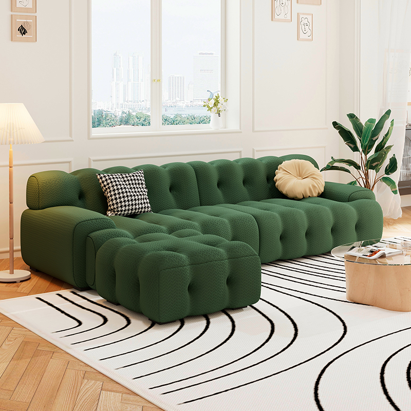 [Pre-order] Italy simple fabric sofa mesh living room three-dimensional knitted fabric modern sofa set luxury furniture-Smart-Living