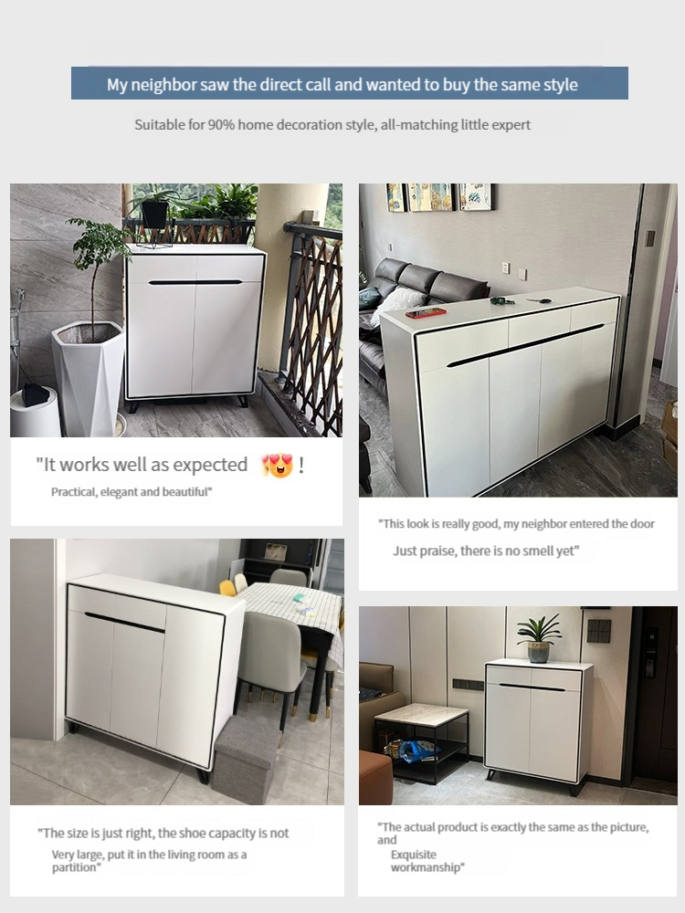[Pre-order]  Modern Shoe Cabinet - Simple and Popular Design for Household Doorstep Entry, Exterior Painted, Porch Partition Cabinet-Smart-Living