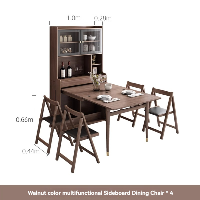 [pre-order] Oulang Scandinavian modern simple small household foldable retractable dining table dining table bar all-in-one household multifunctional table-Smart-Living