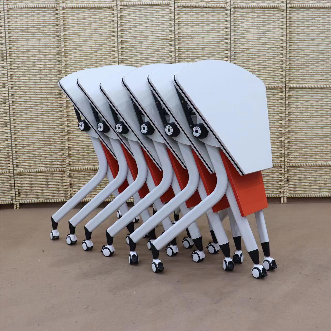 【Showroom】Folding training table conference table long table movable conference table multifunctional training table splicing combination conference table-Smart-Living