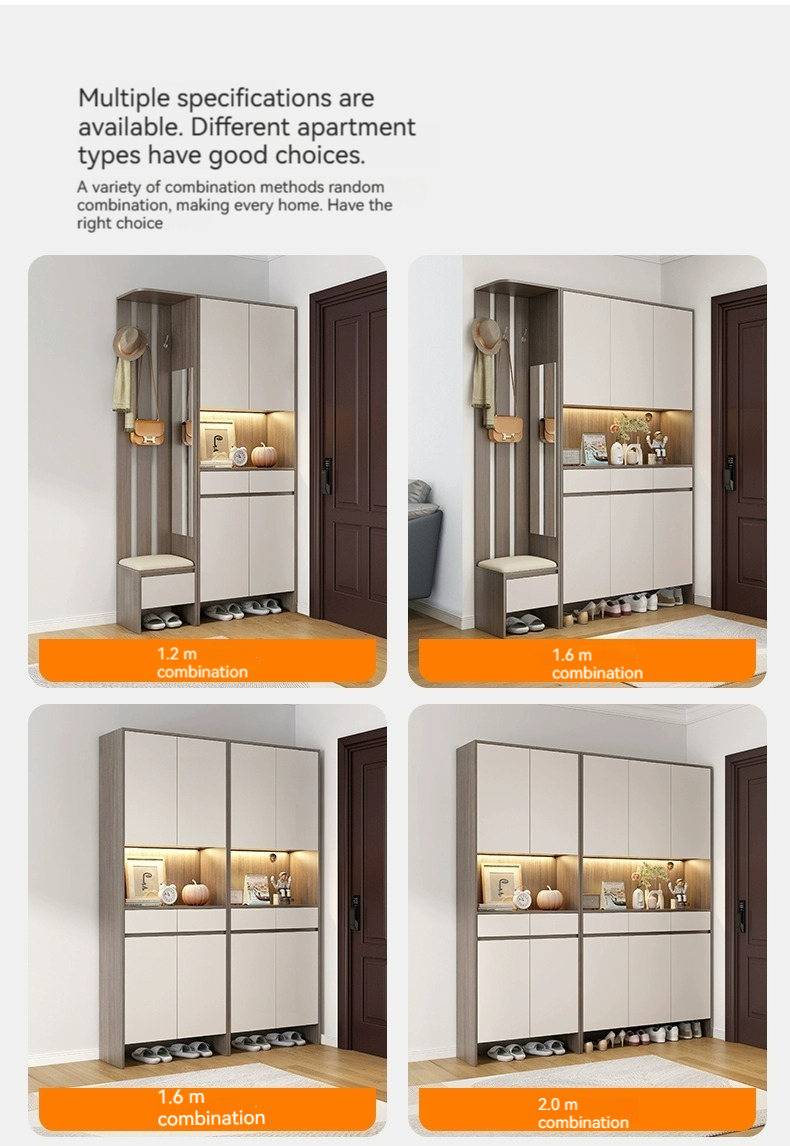 [Pre-order]  Entry door cabinet, living room partition cabinet, modern minimalist shoe rack, screen cabinet, household shoe changing stool, integrated shoe cabinet combination-Smart-Living