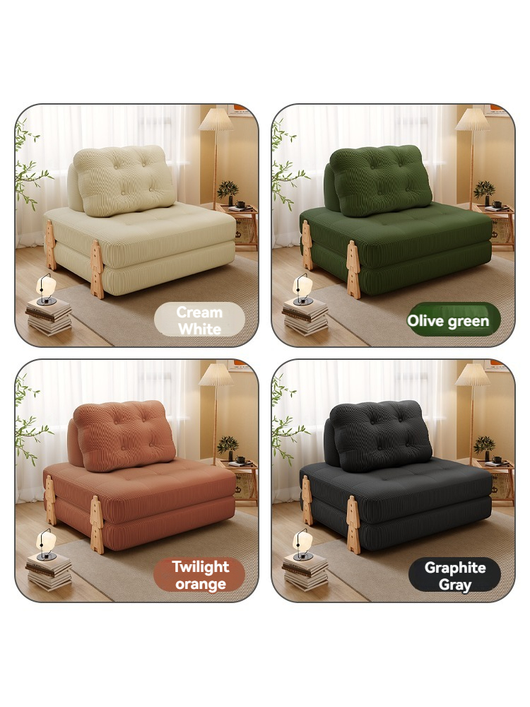 [Pre-order]  Lazy person sofa tofu block living room single sofa bed dual-purpose tatami sofa can sleep and lie folding-Smart-Living