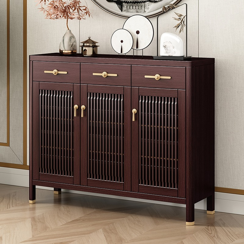 [Pre-order]  New Chinese shoe cabinet all solid wood breathable household doorway indoor large capacity storage cabinet multi-function entrance hall cabinet-Smart-Living