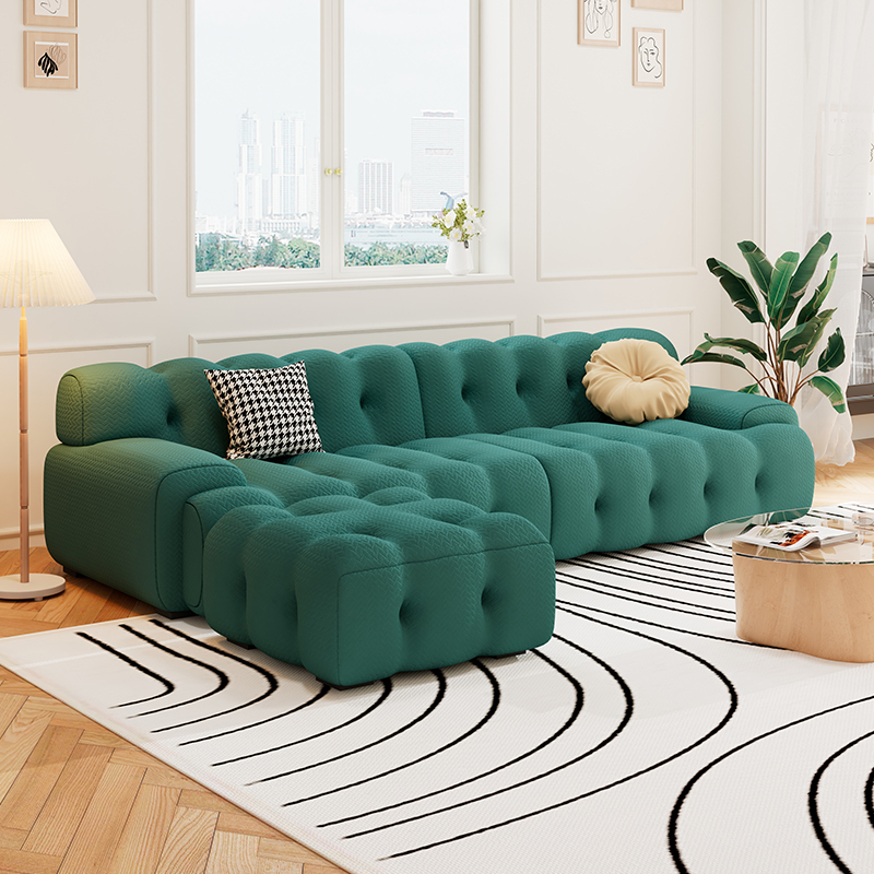 [Pre-order] Italy simple fabric sofa mesh living room three-dimensional knitted fabric modern sofa set luxury furniture-Smart-Living