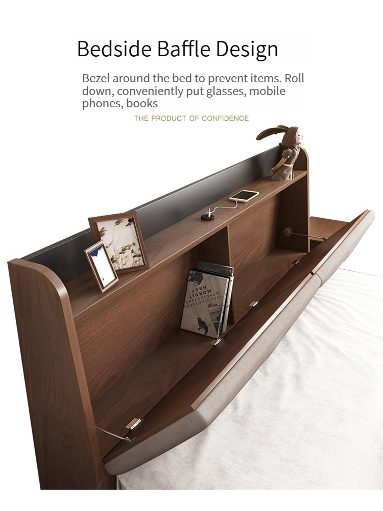 [Pre-order] Air pressure high box storage bed modern minimalist small house box drawer storage board double bed master bedroom tatami-Smart-Living