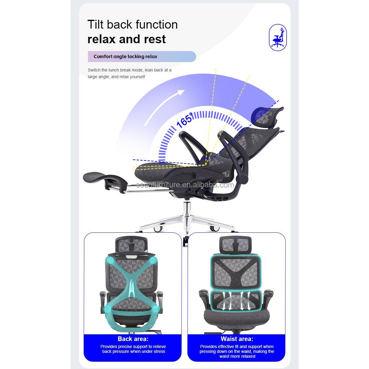 【Showroom】Factory Direct Sale Swivel Office Chair Ergonomic Modern Mesh Task Chair Swivel Office Chair for Meeting Room-Smart-Living