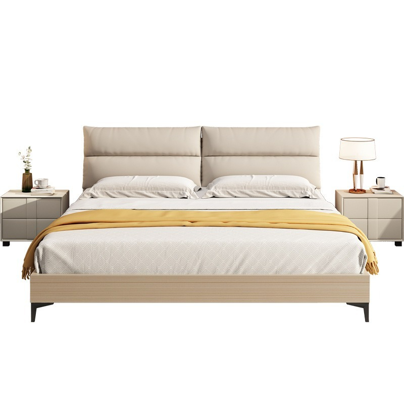 [Pre-order] Modern minimalist detachable soft package wholesale apartment bed frame, simple and large-capacity storage bedroom double panel-Smart-Living