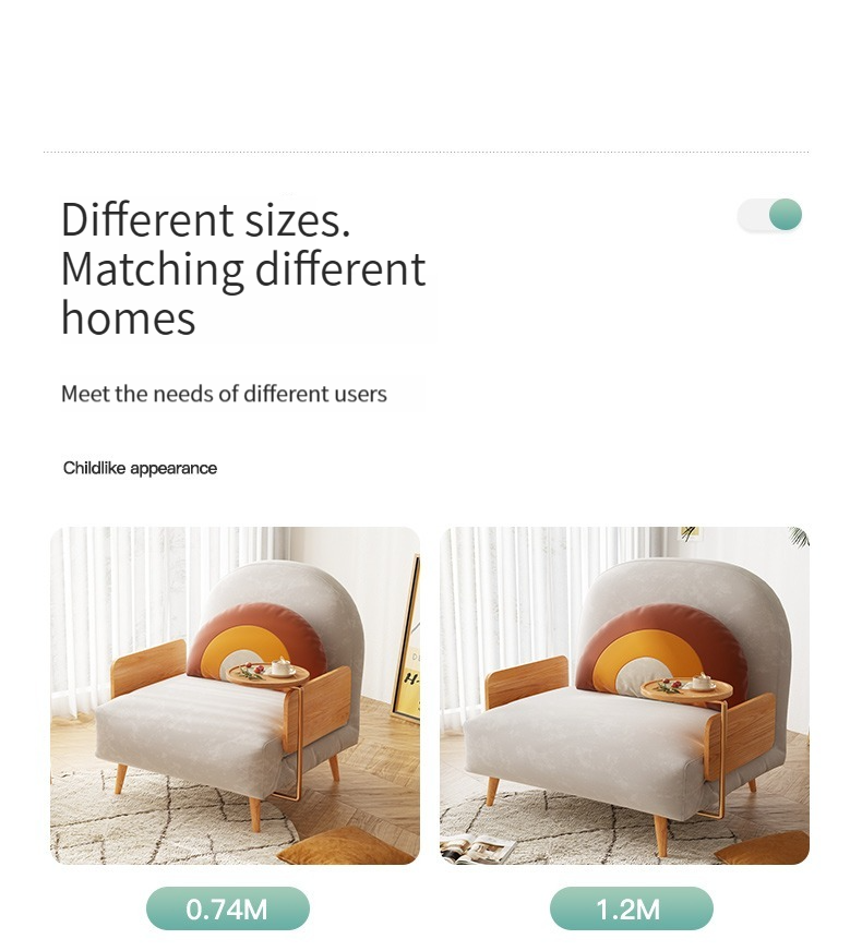 [Pre-order]  Warners single sofa bed home small apartment living room children's foldable bed sitting and lying lazy face value sofa chair-Smart-Living