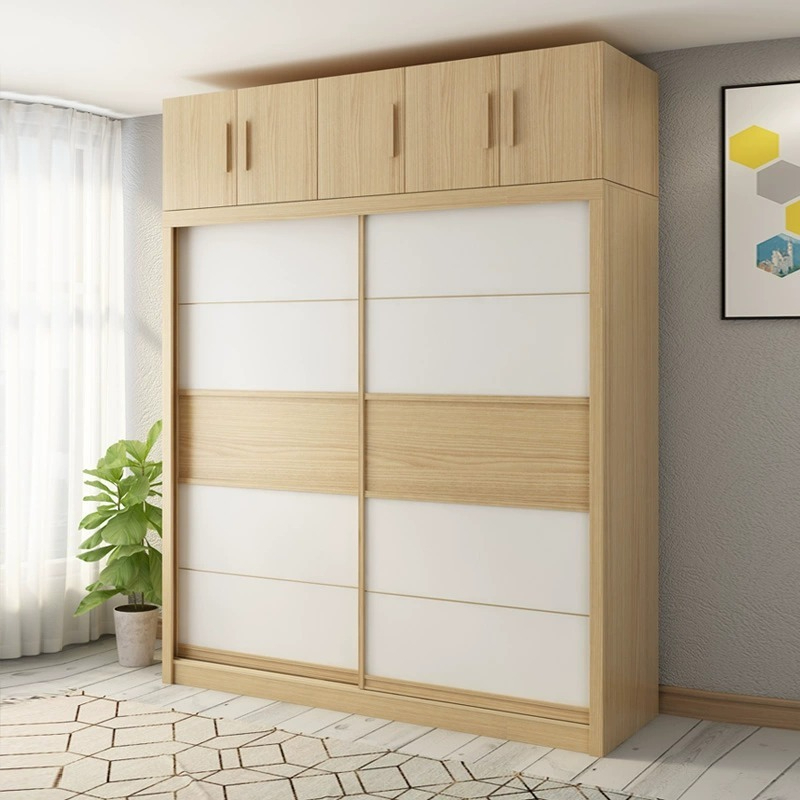 [Pre-order]  Nordic storage sliding door wardrobe | home bedroom cabinet | modern and simple assembly | storage, mirror sliding large wardrobe-Smart-Living