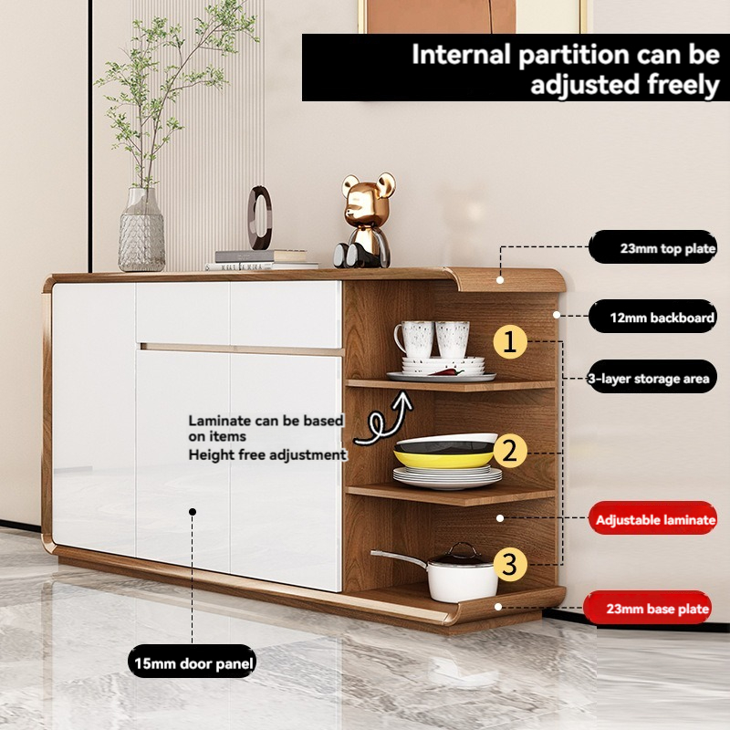 [pre order]Ultra-thin sideboard: modern and simple, wall-to-wall, home living room, ultra-narrow pantry, new Chinese wine cabinet, storage cupboard-Smart-Living