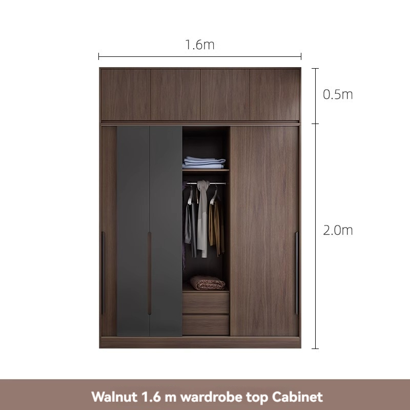 [Pre-order] Oulang Scandinavian modern bedroom sliding door three-door wardrobe simple assembly economy household sliding door wardrobe cabinet-Smart-Living