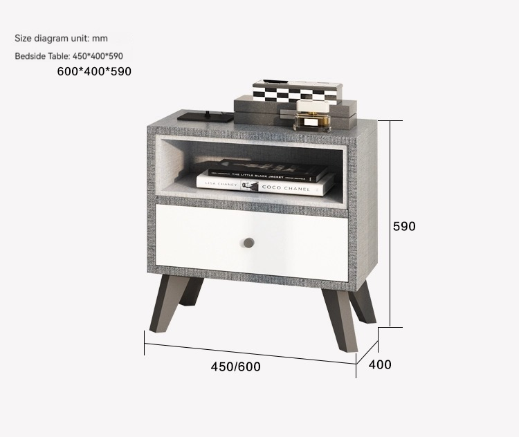 [Pre-order]  Nordic bedroom single bed modern minimalist master bedroom 1.8m bed apartment small size wedding bed double bed-Smart-Living