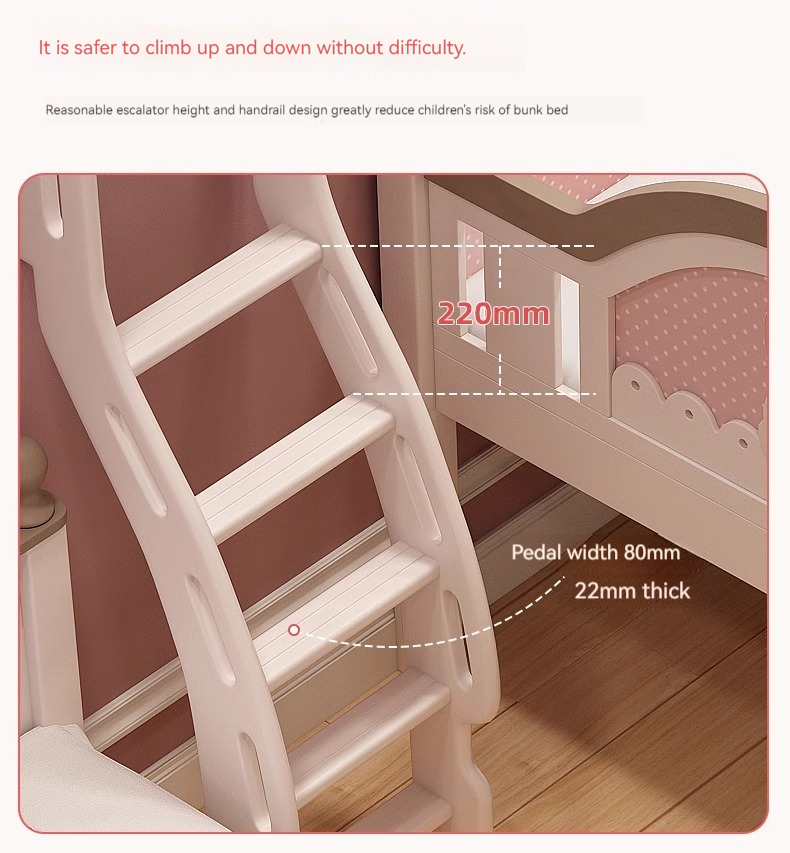 [Pre-order] All solid wood children's bed and bunk bed, double bed, princess bed, high and low bed, rabbit bed, double bunk bed-Smart-Living