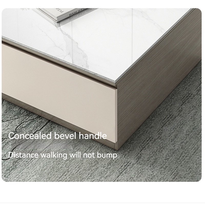 [Pre-order]  Rock Plate TV Cabinet Tea Table Combination - Modern Simple Living Room