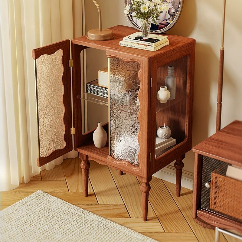 [Pre-order]  Solid wood vintage drawer cabinet, bedroom, bedside storage cabinet, storage cabinet against the wall, multi-functional standing cabinet, integrated living room storage cabinet-Smart-Living