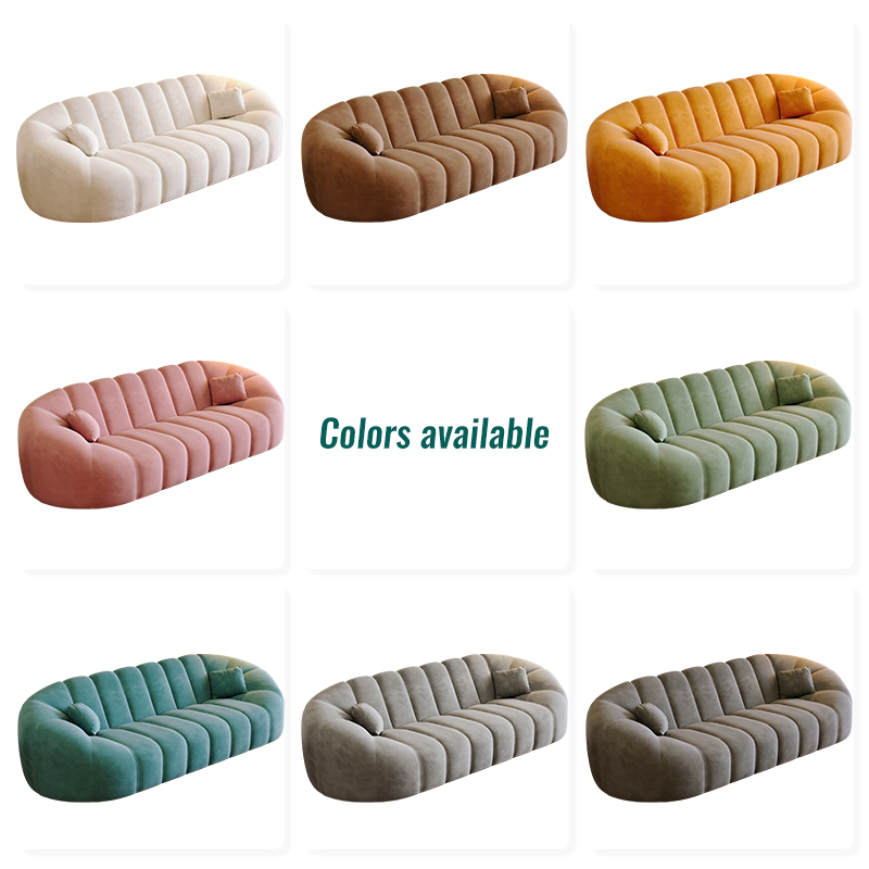 [Pre-order] New minimalist modern cream living room fabric style modern sofa set