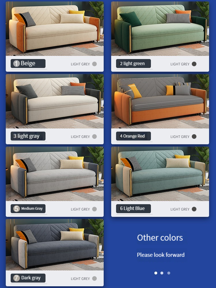 [Pre-order]  Sofa bed, living room, multi-functional dual-purpose, foldable single double small apartment, telescopic light luxury net red sofa-Smart-Living