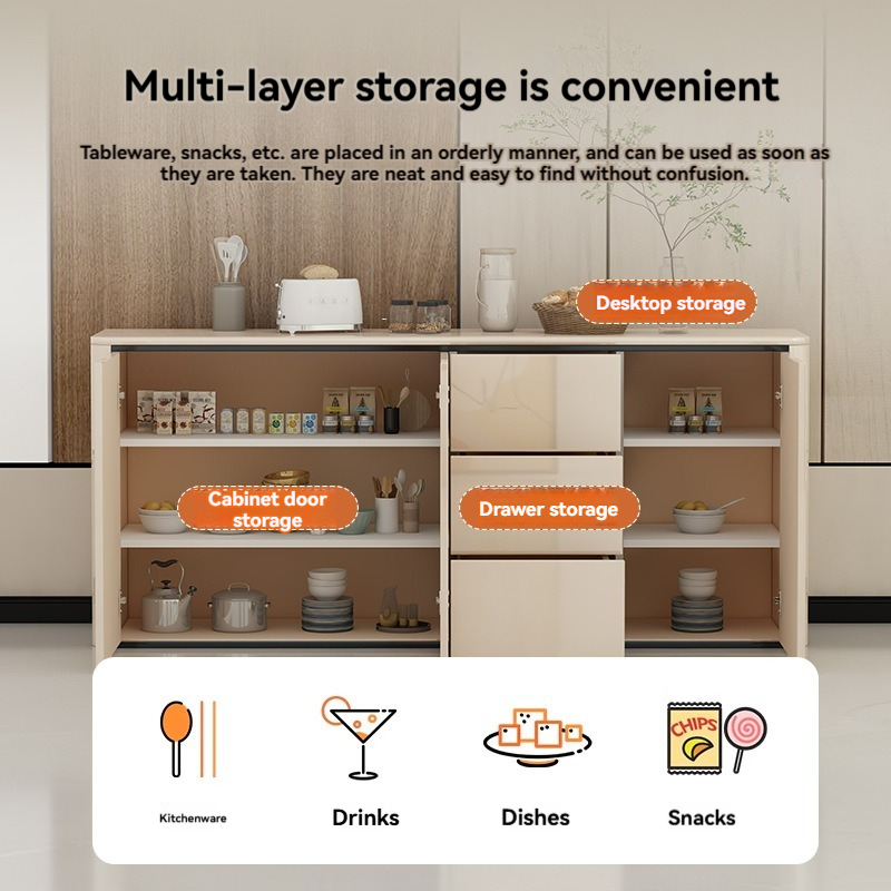 [pre order]Light luxury sideboard, wine cabinet, modern simple cupboard, home kitchen, storage cabinet,-Smart-Living